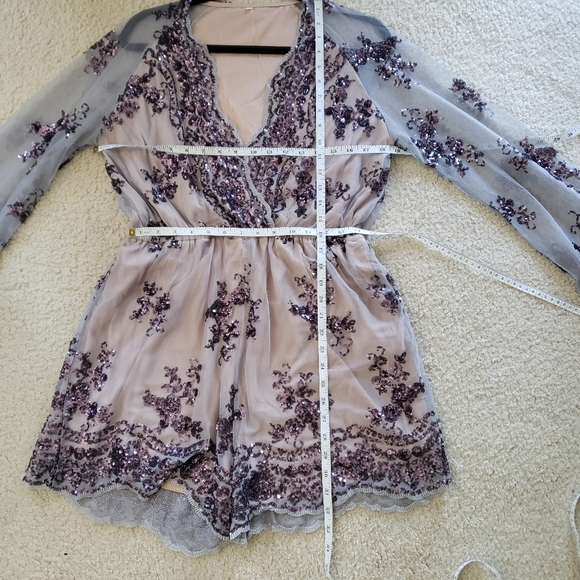 Purple sequin romper - Picture 5 of 7